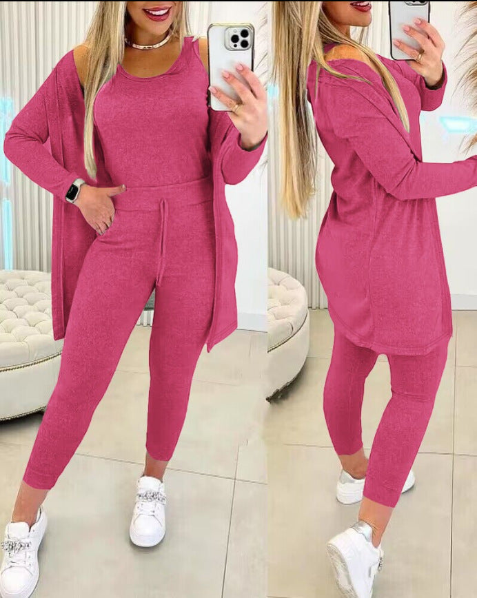 Women's 3 piece Vest Pants Inverness Solid Color