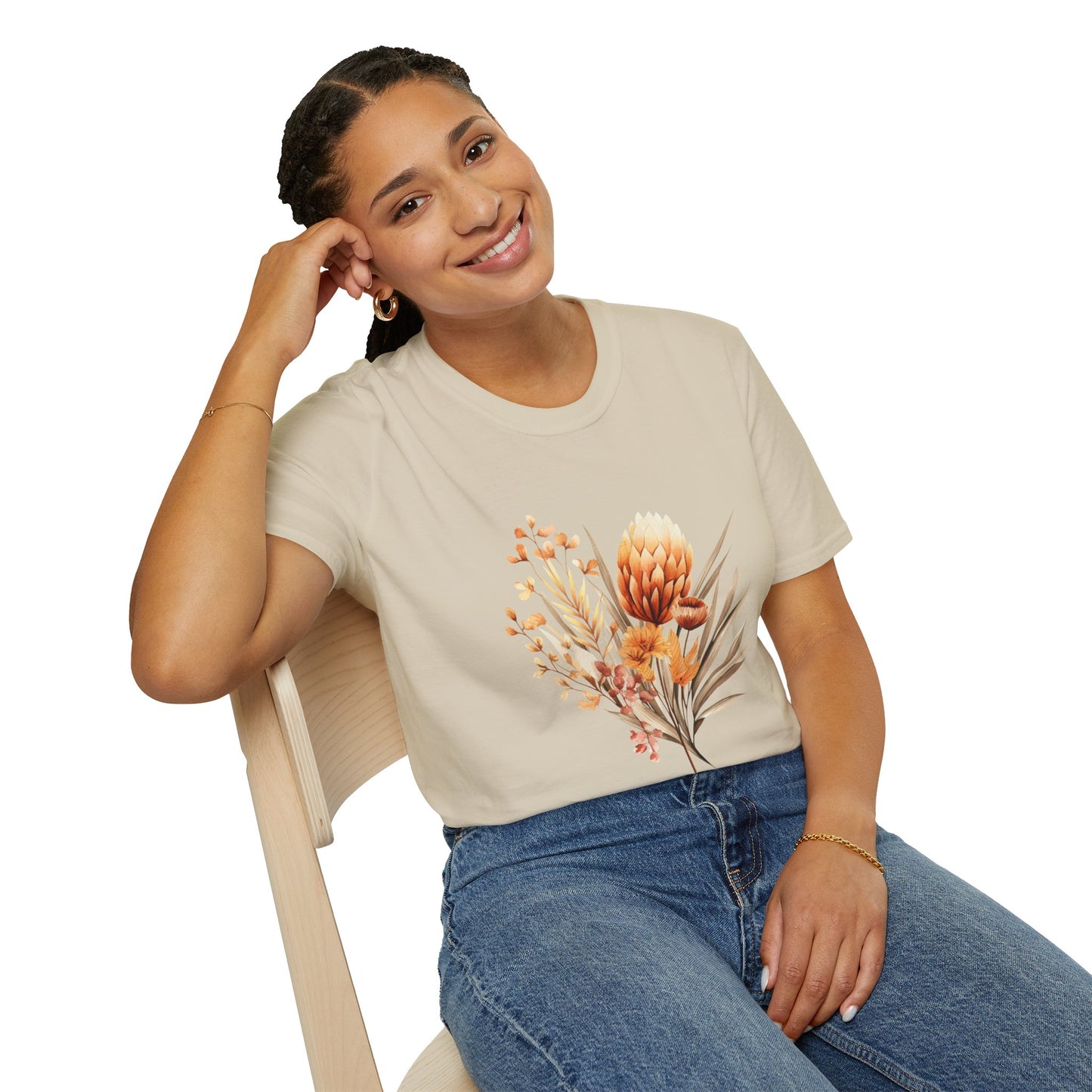 Boho Flower T-Shirt for Women Men Nature Lovers Gift Idea