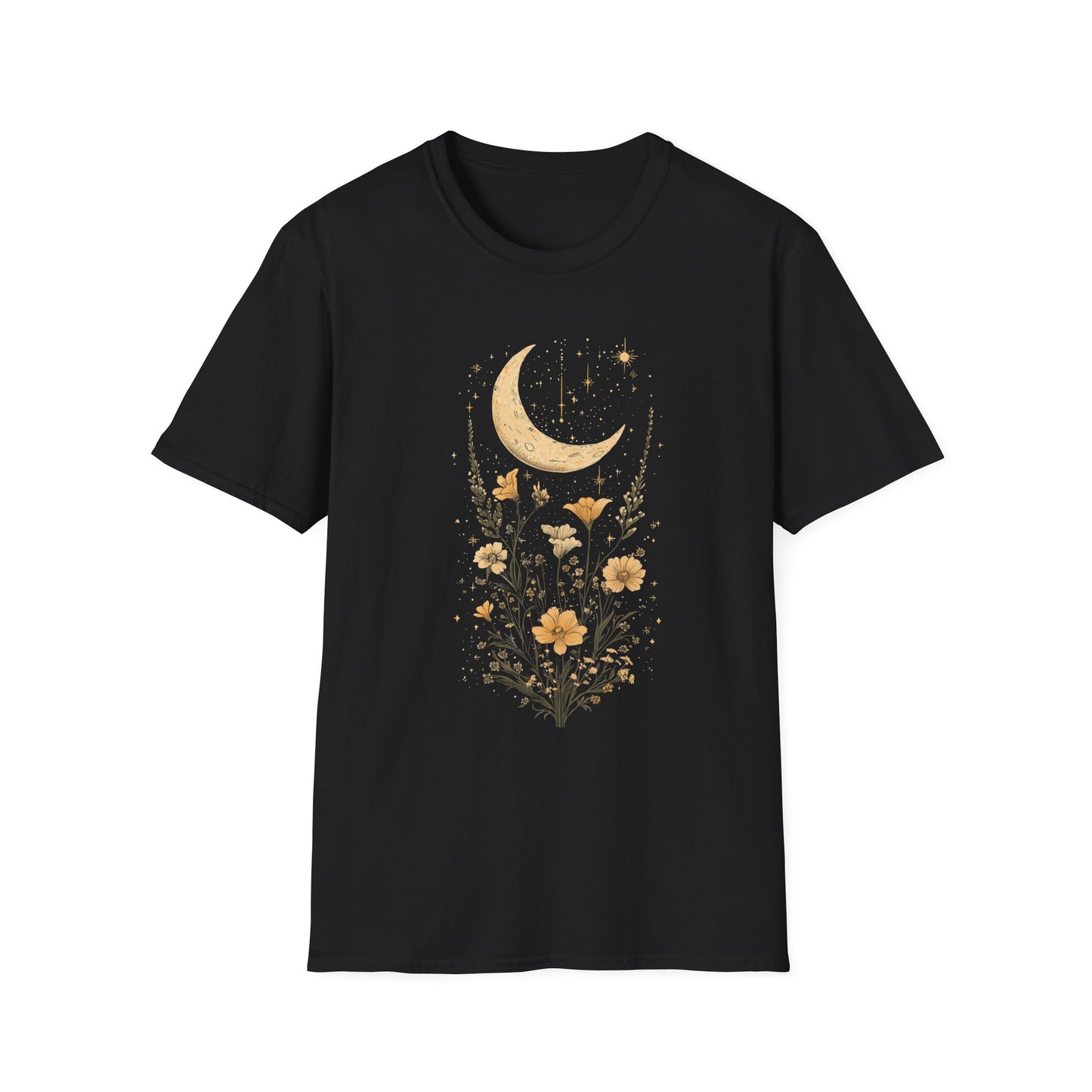 Crescent Moon Floral Unisex T-Shirt