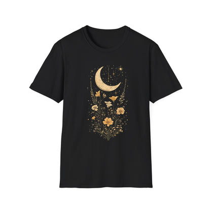 Crescent Moon Floral Unisex T-Shirt