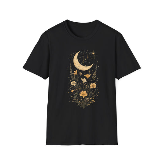 Crescent Moon Floral Unisex T-Shirt
