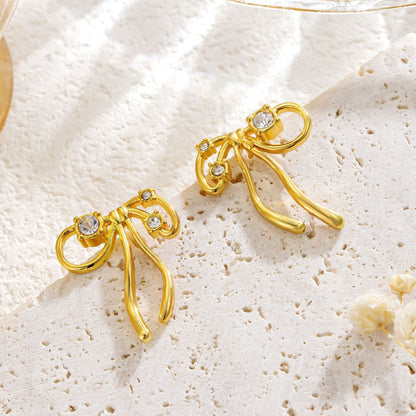Sweet Bow Diamond Earrings