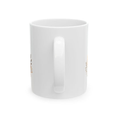 Black Ceramic Flower Mug