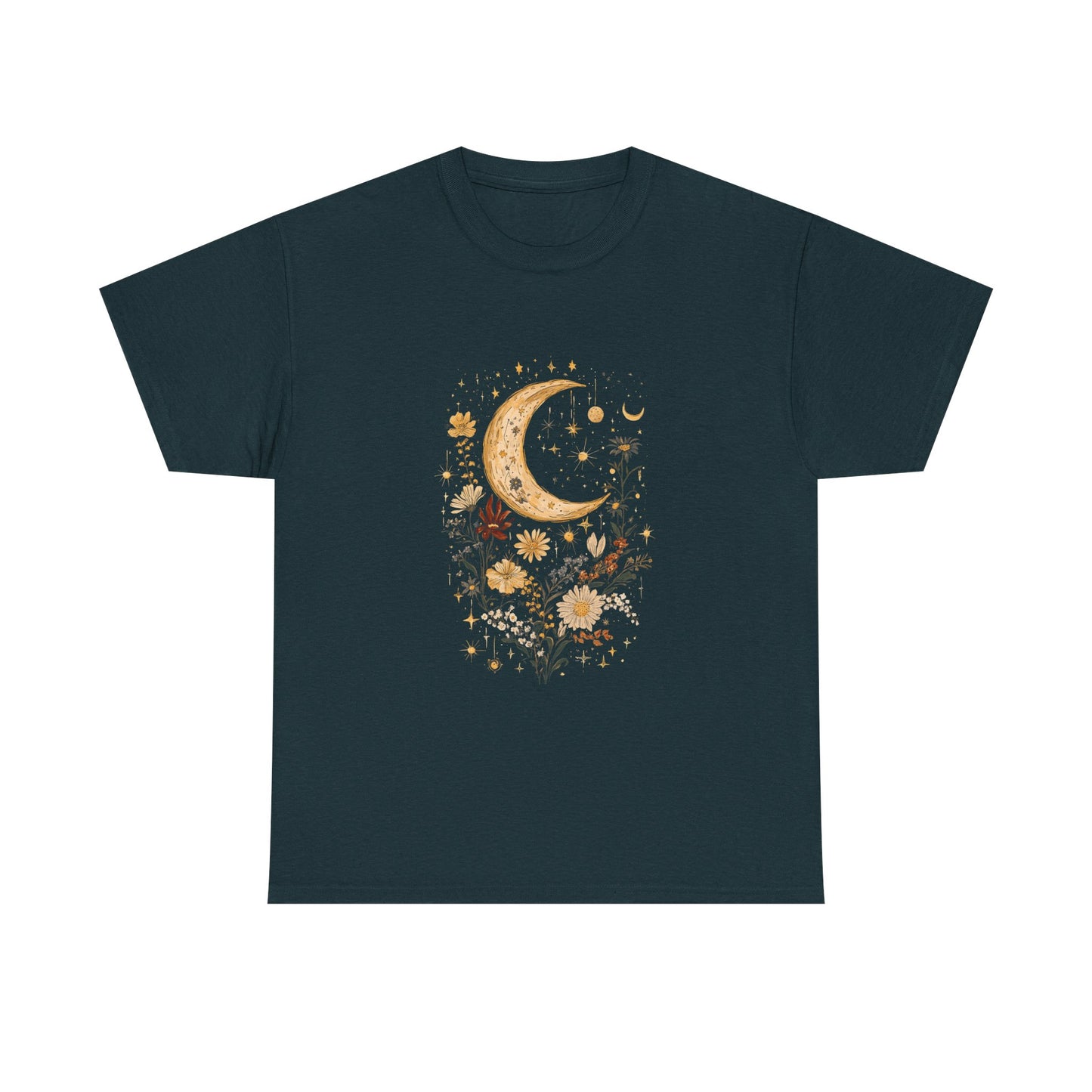Celestial Floral T-Shirt - Unisex Heavy Cotton Tee