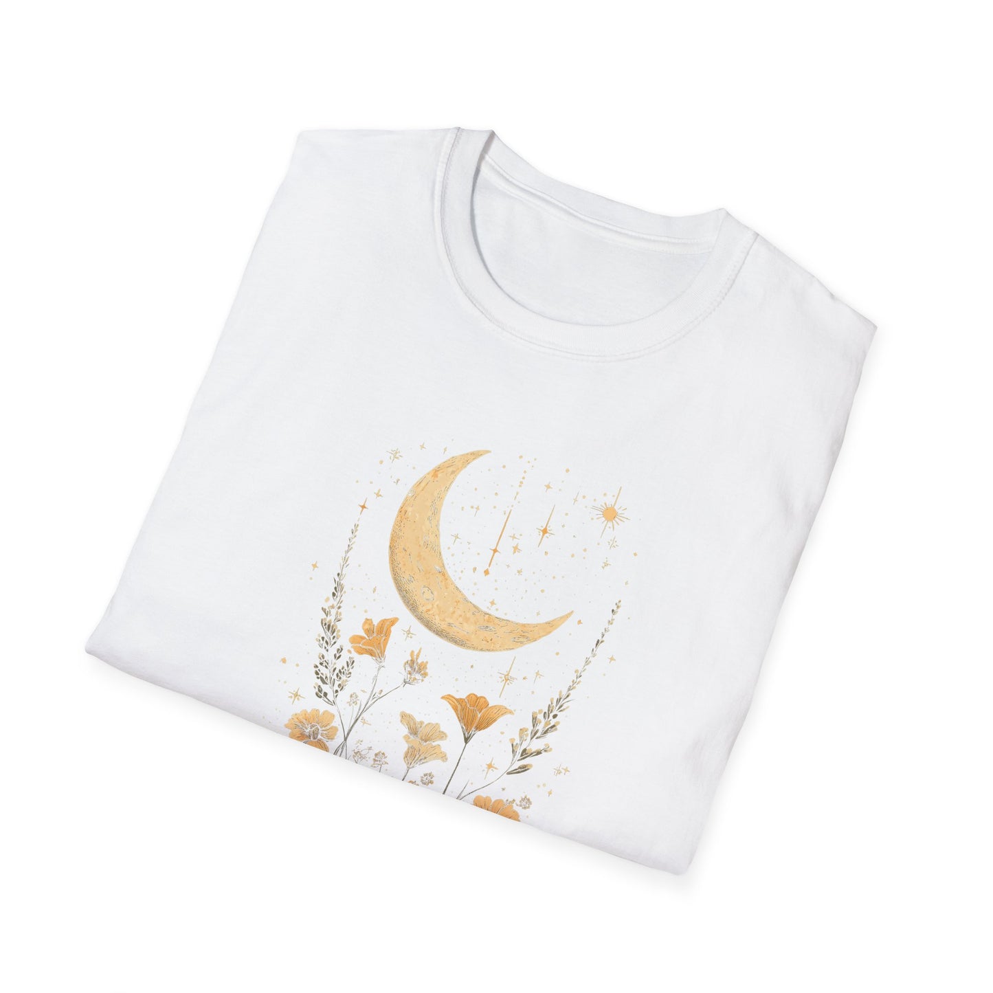 Crescent Moon Floral Unisex T-Shirt