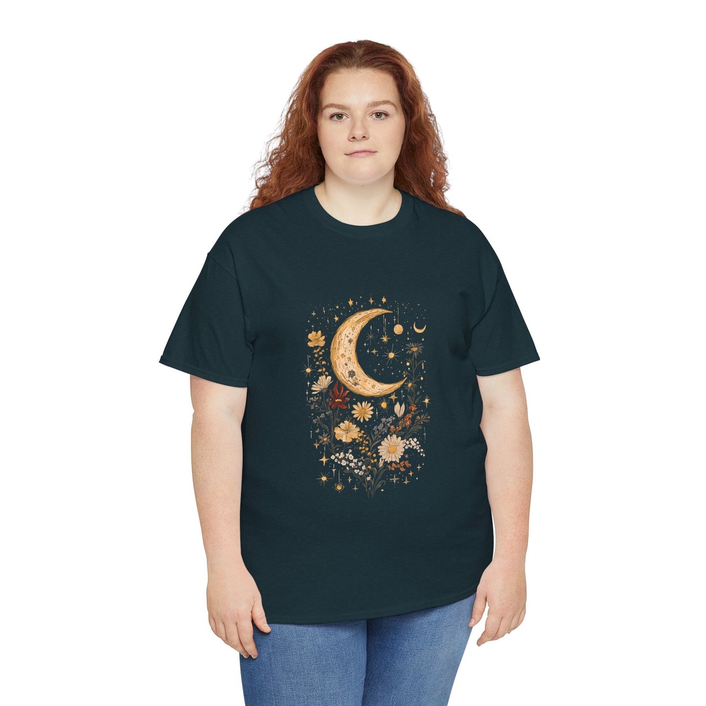 Celestial Floral T-Shirt - Unisex Heavy Cotton Tee