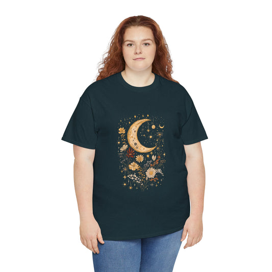 Celestial Floral T-Shirt - Unisex Heavy Cotton Tee