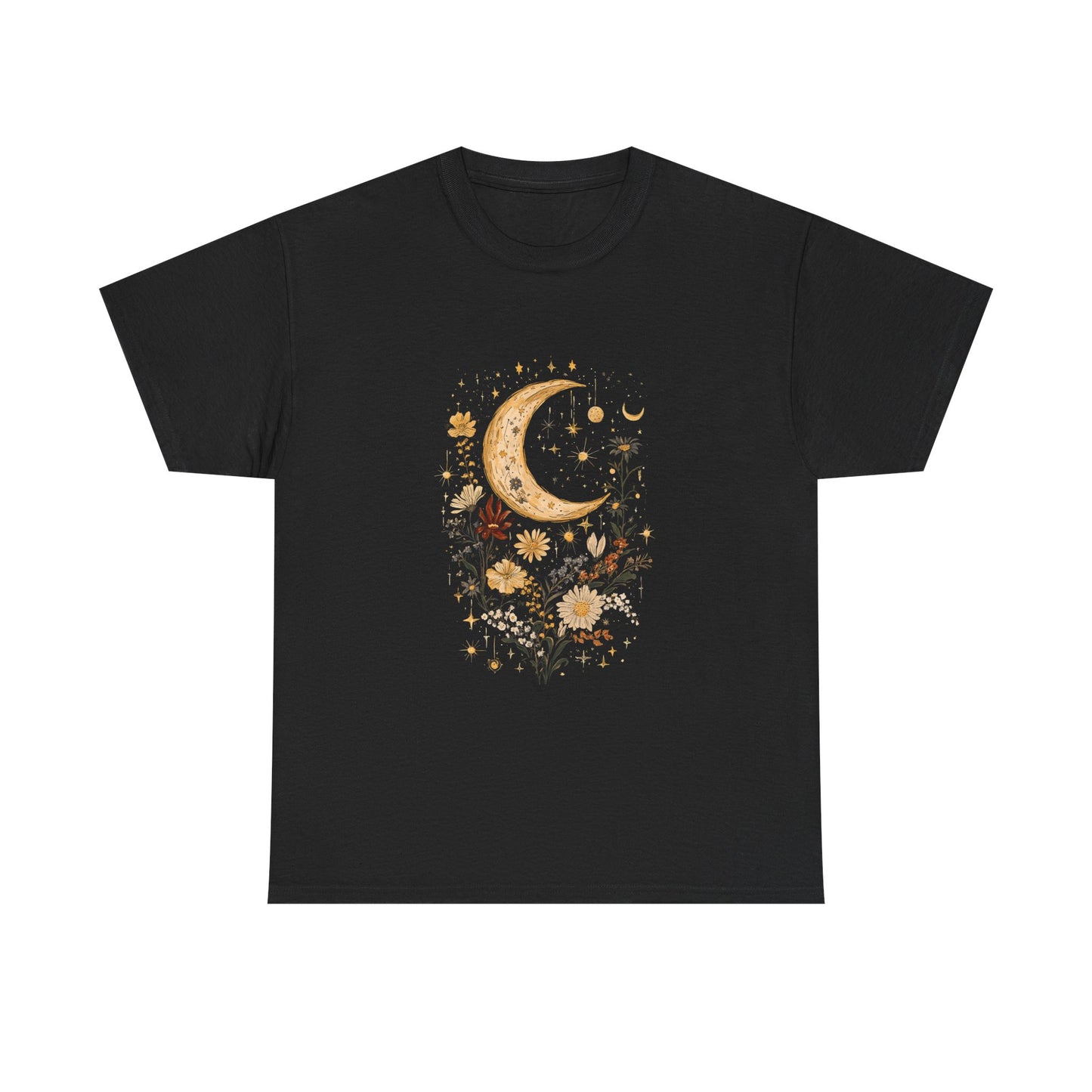Celestial Floral T-Shirt - Unisex Heavy Cotton Tee