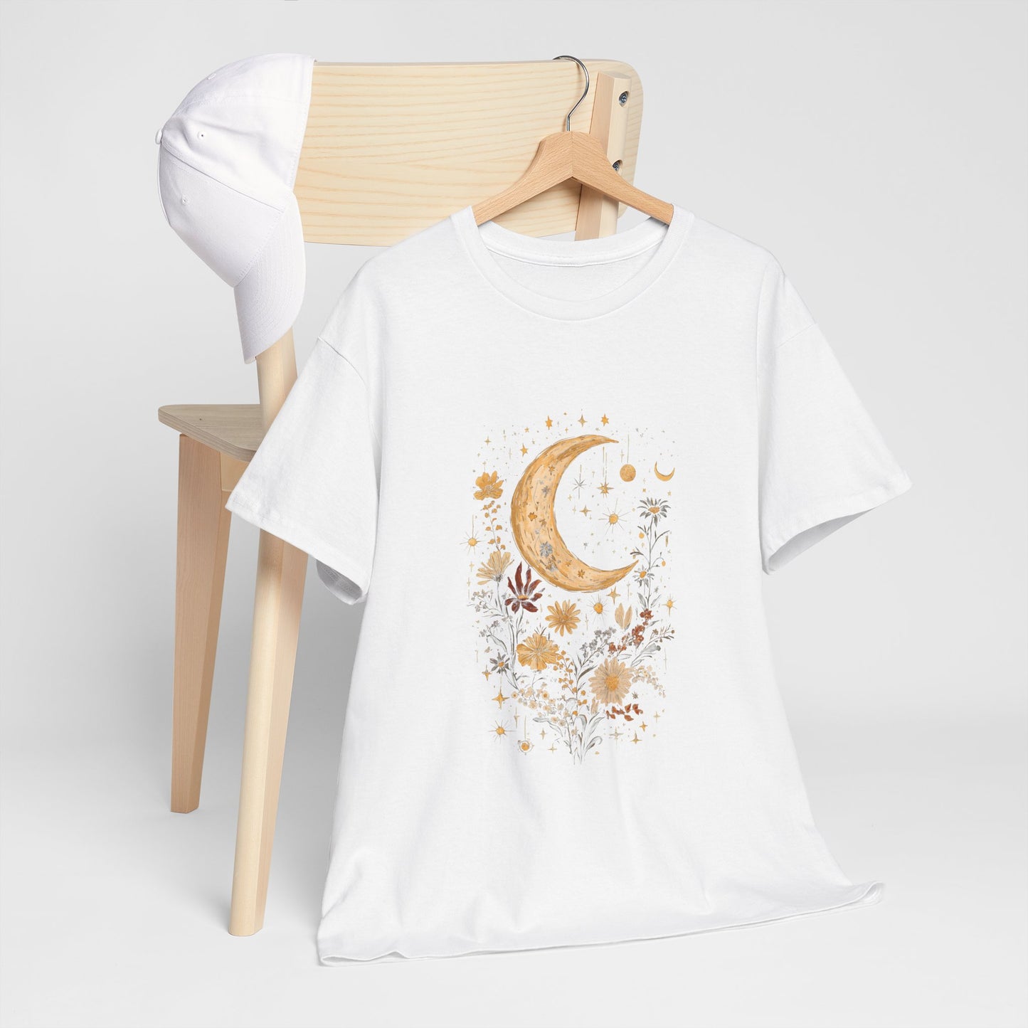 Celestial Floral T-Shirt - Unisex Heavy Cotton Tee