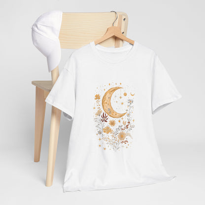 Celestial Floral T-Shirt - Unisex Heavy Cotton Tee