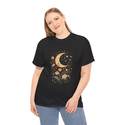 Celestial Floral T-Shirt - Unisex Heavy Cotton Tee