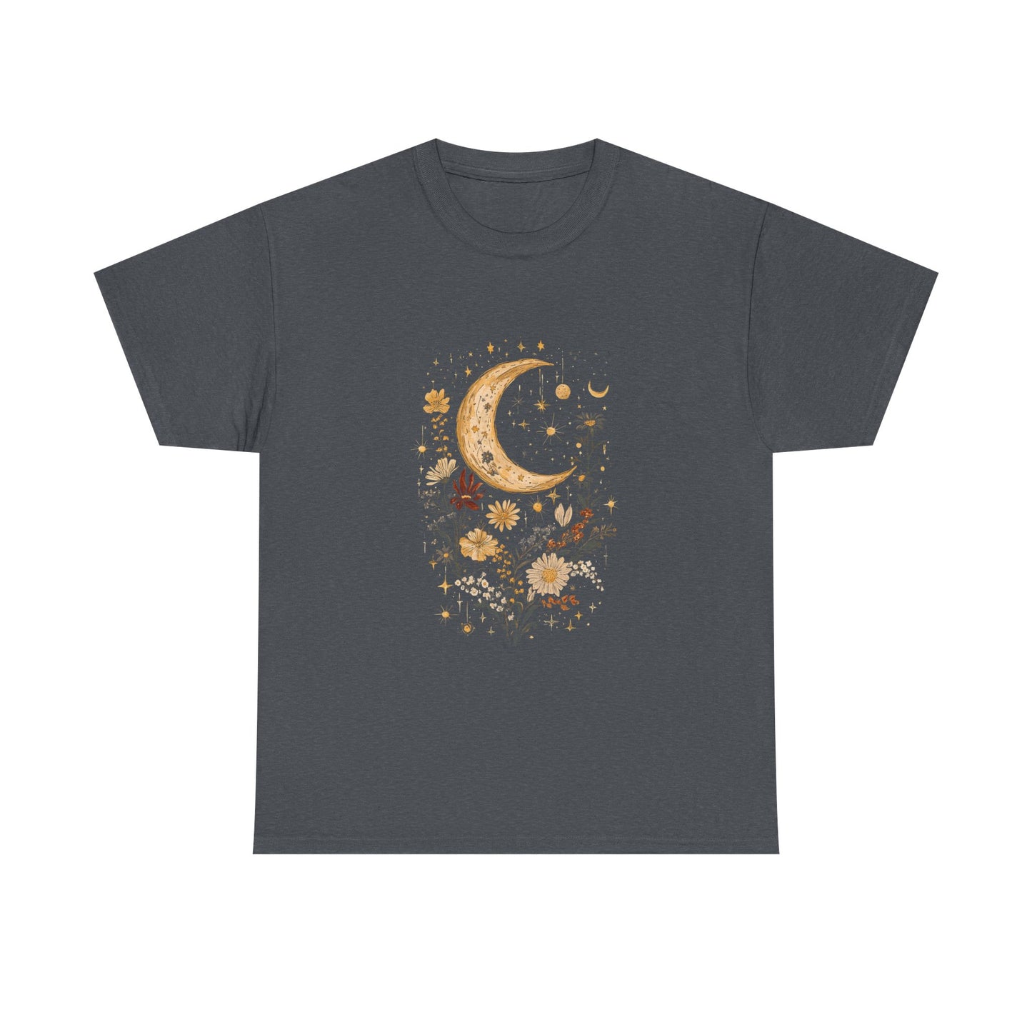 Celestial Floral T-Shirt - Unisex Heavy Cotton Tee
