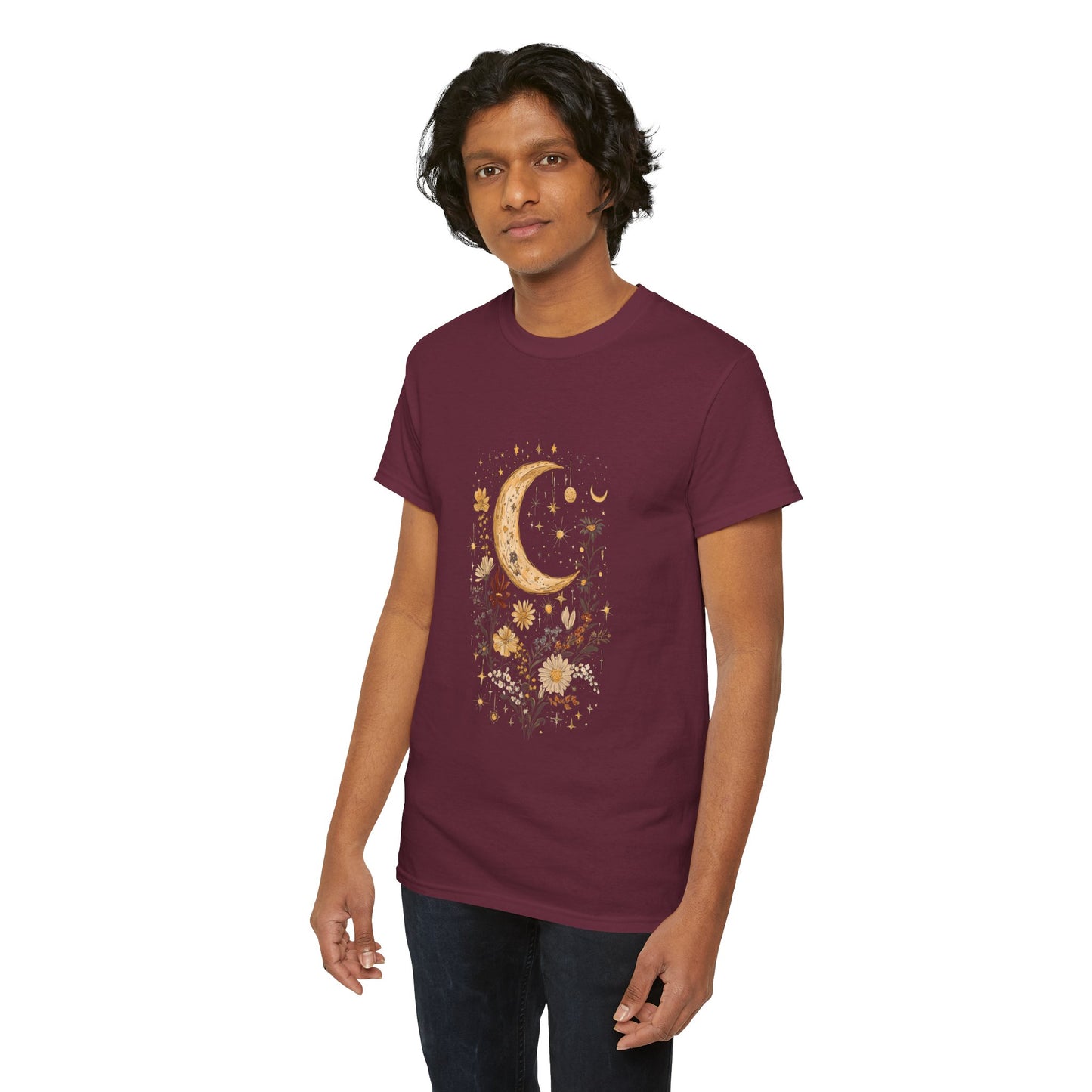 Celestial Floral T-Shirt - Unisex Heavy Cotton Tee