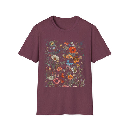 Wild Flower Butterfly T-Shirt