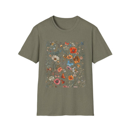 Wild Flower Butterfly T-Shirt