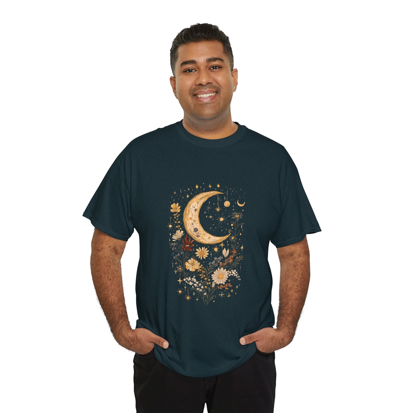 Celestial Floral T-Shirt - Unisex Heavy Cotton Tee