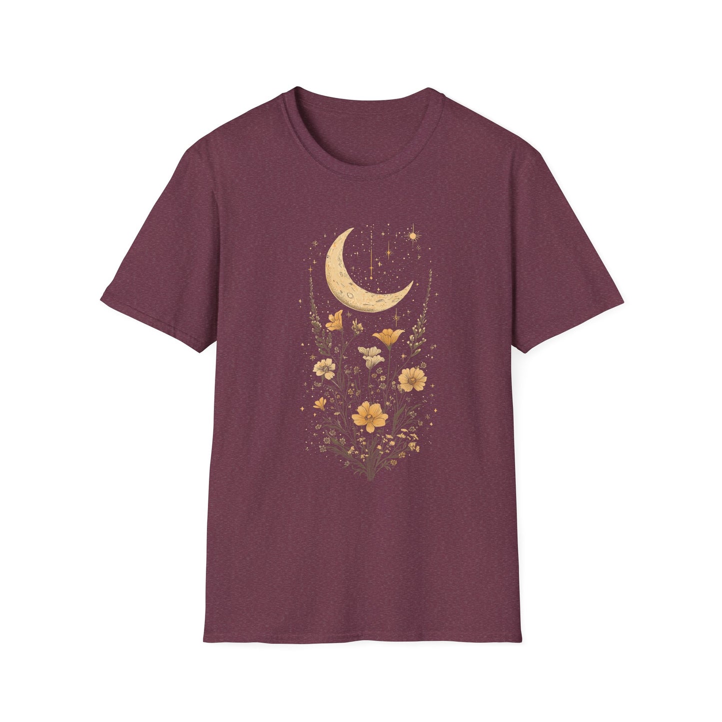 Crescent Moon Floral Unisex T-Shirt