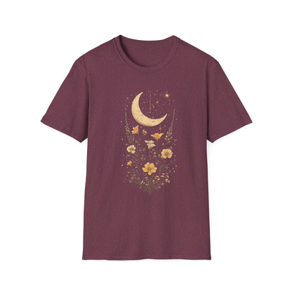 Crescent Moon Floral Unisex T-Shirt