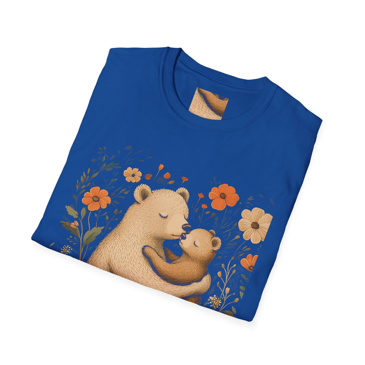 Mama Bear and Baby Bear T-Shirt with Wildflower Design