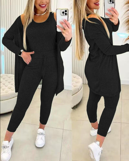 Women's 3 piece Vest Pants Inverness Solid Color