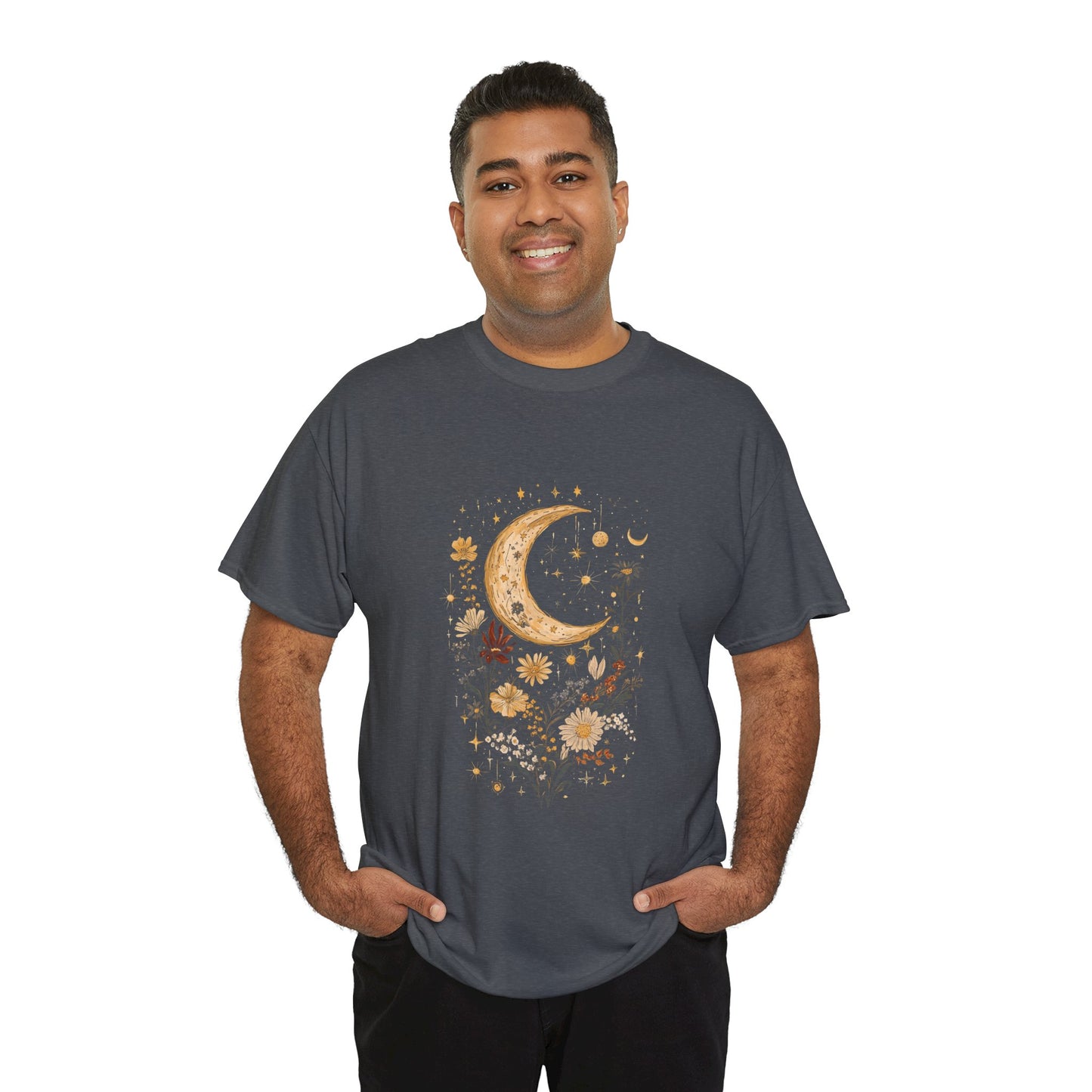 Celestial Floral T-Shirt - Unisex Heavy Cotton Tee