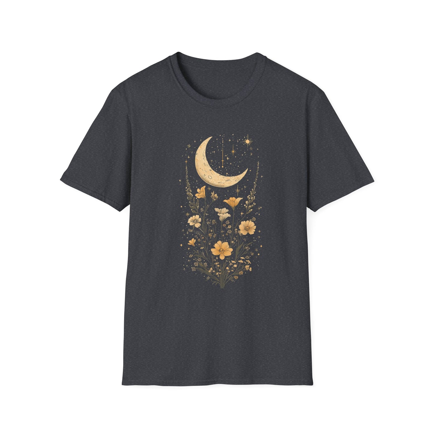 Crescent Moon Floral Unisex T-Shirt