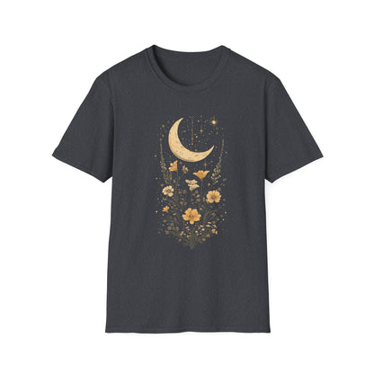 Crescent Moon Floral Unisex T-Shirt