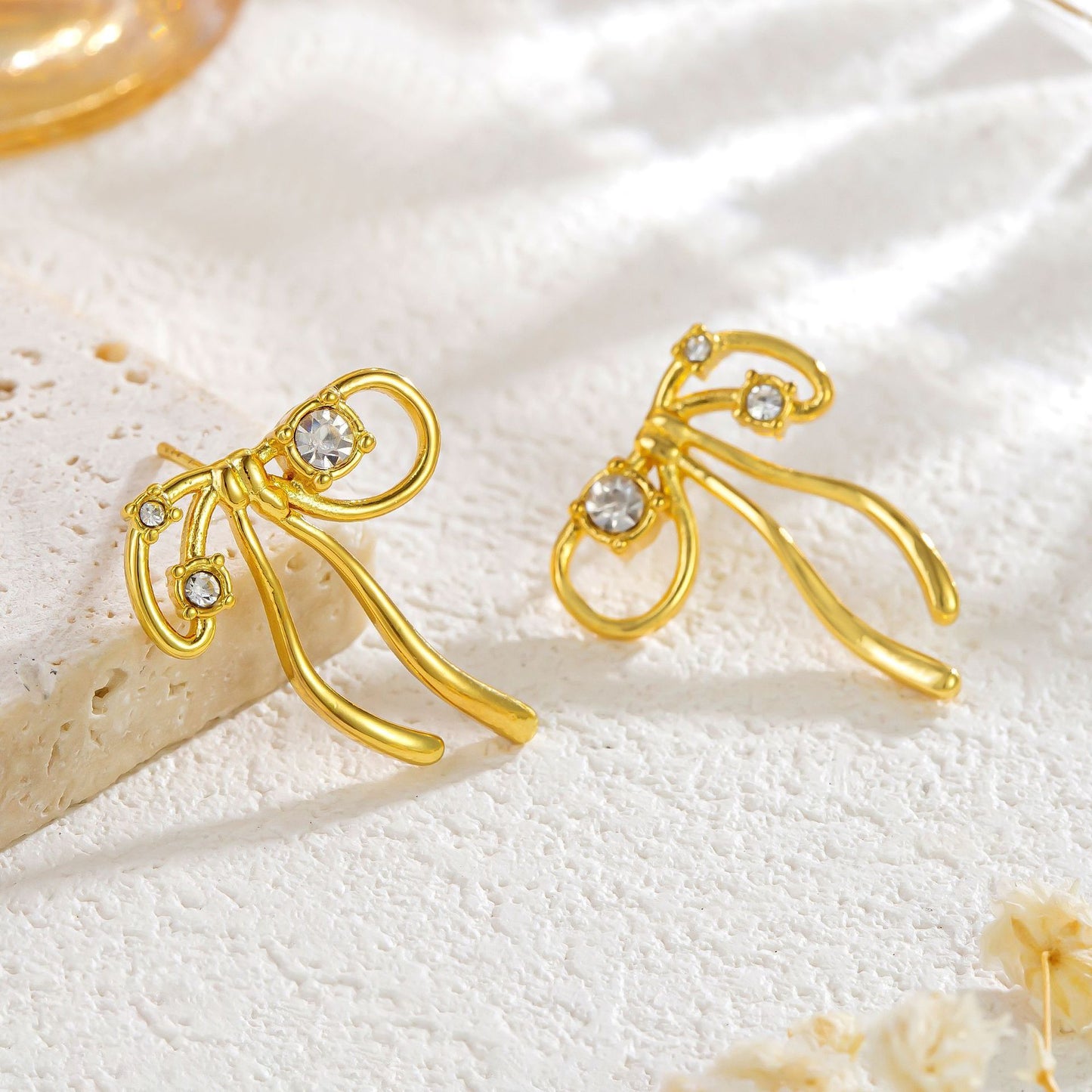Sweet Bow Diamond Earrings