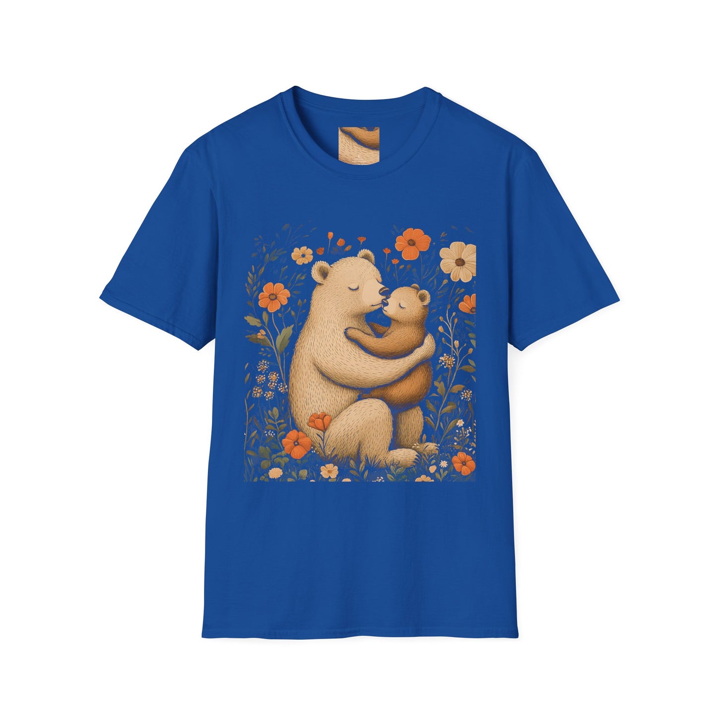 Mama Bear and Baby Bear T-Shirt with Wildflower Design