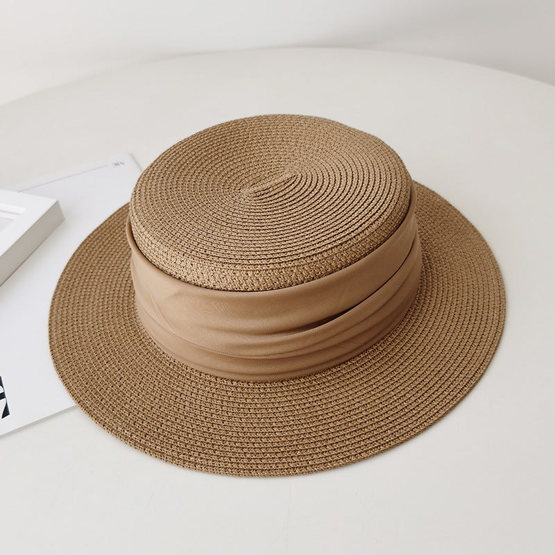 Flat Straw Woven Hat