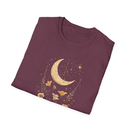 Crescent Moon Floral Unisex T-Shirt