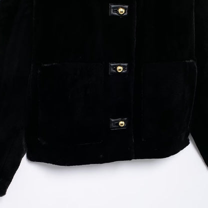 Artificial Fur Effect Jacket Coat