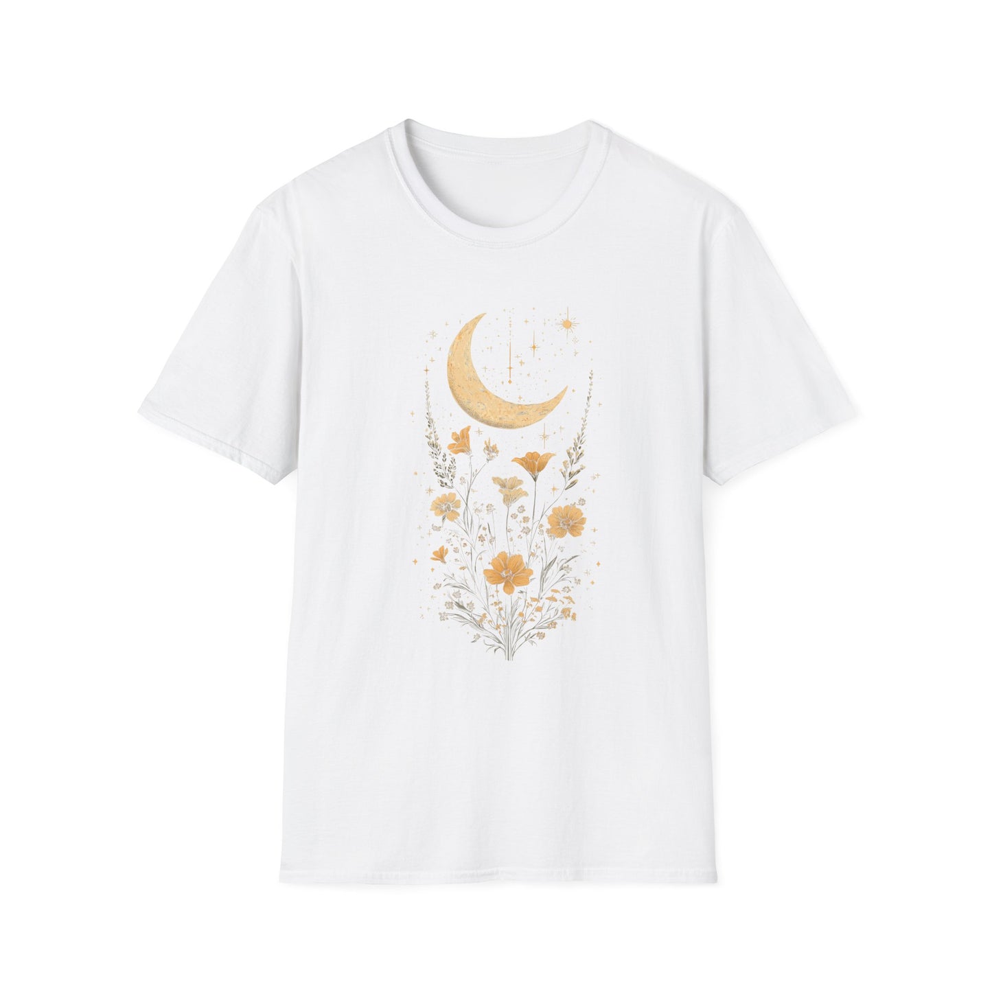 Crescent Moon Floral Unisex T-Shirt