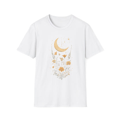 Crescent Moon Floral Unisex T-Shirt
