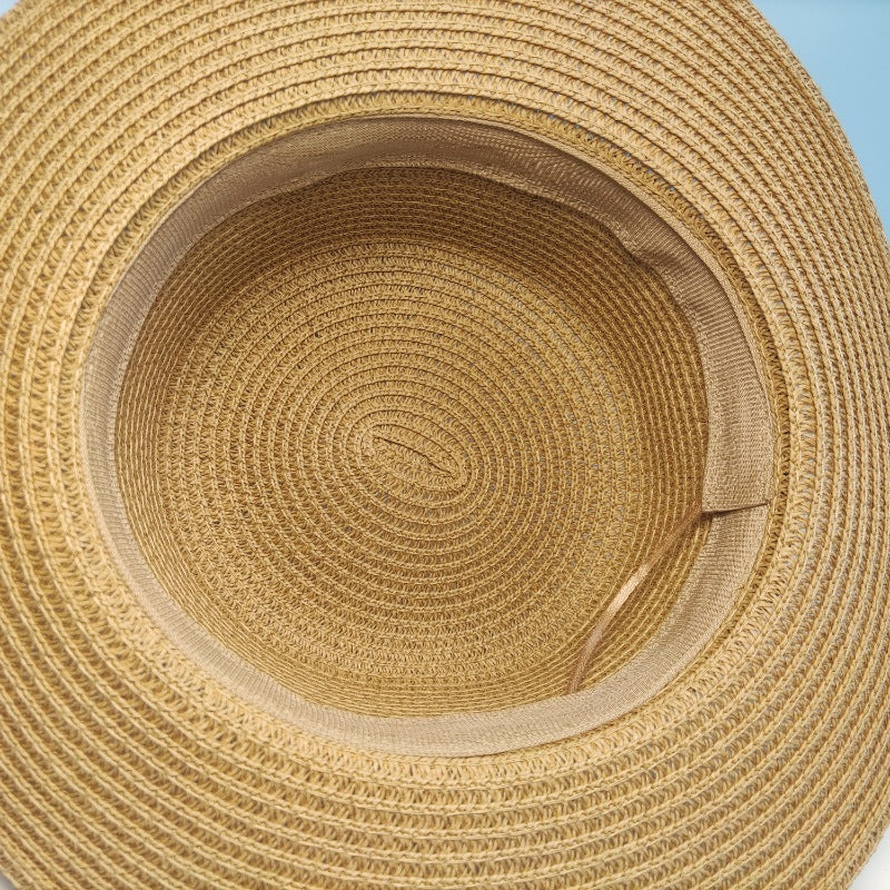 Flat Straw Woven Hat