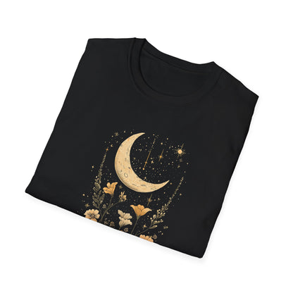 Crescent Moon Floral Unisex T-Shirt