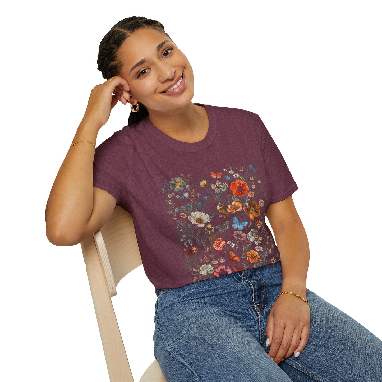 Wild Flower Butterfly T-Shirt