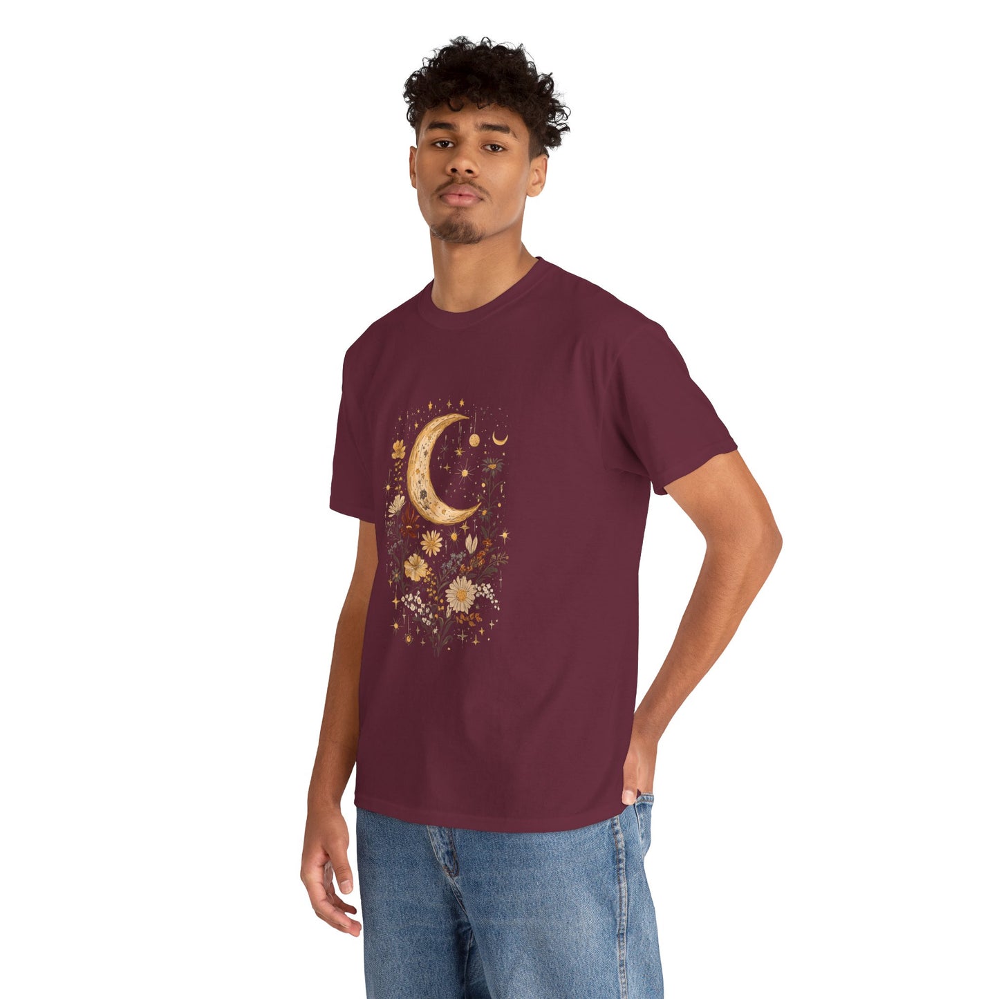 Celestial Floral T-Shirt - Unisex Heavy Cotton Tee