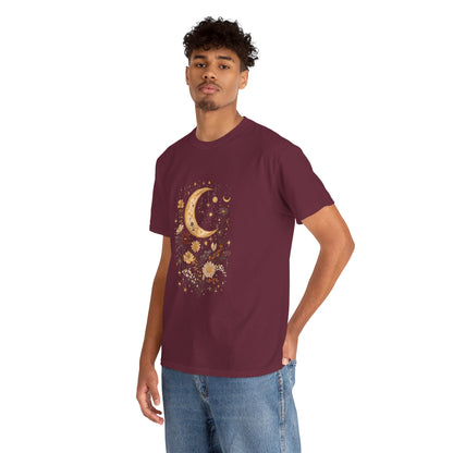 Celestial Floral T-Shirt - Unisex Heavy Cotton Tee
