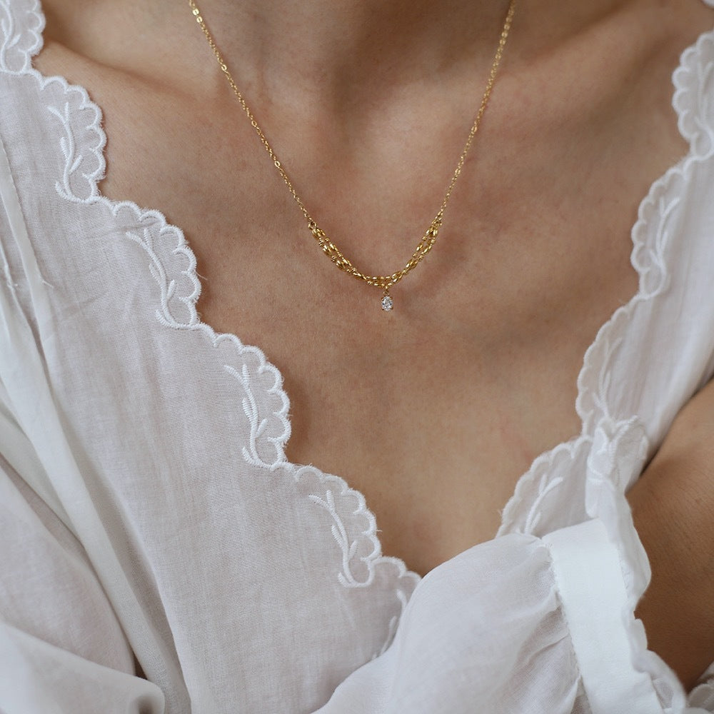 Titanium Steel Clavicle Necklace