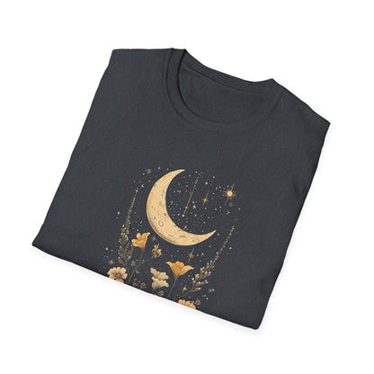Crescent Moon Floral Unisex T-Shirt