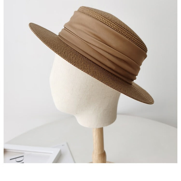 Flat Straw Woven Hat