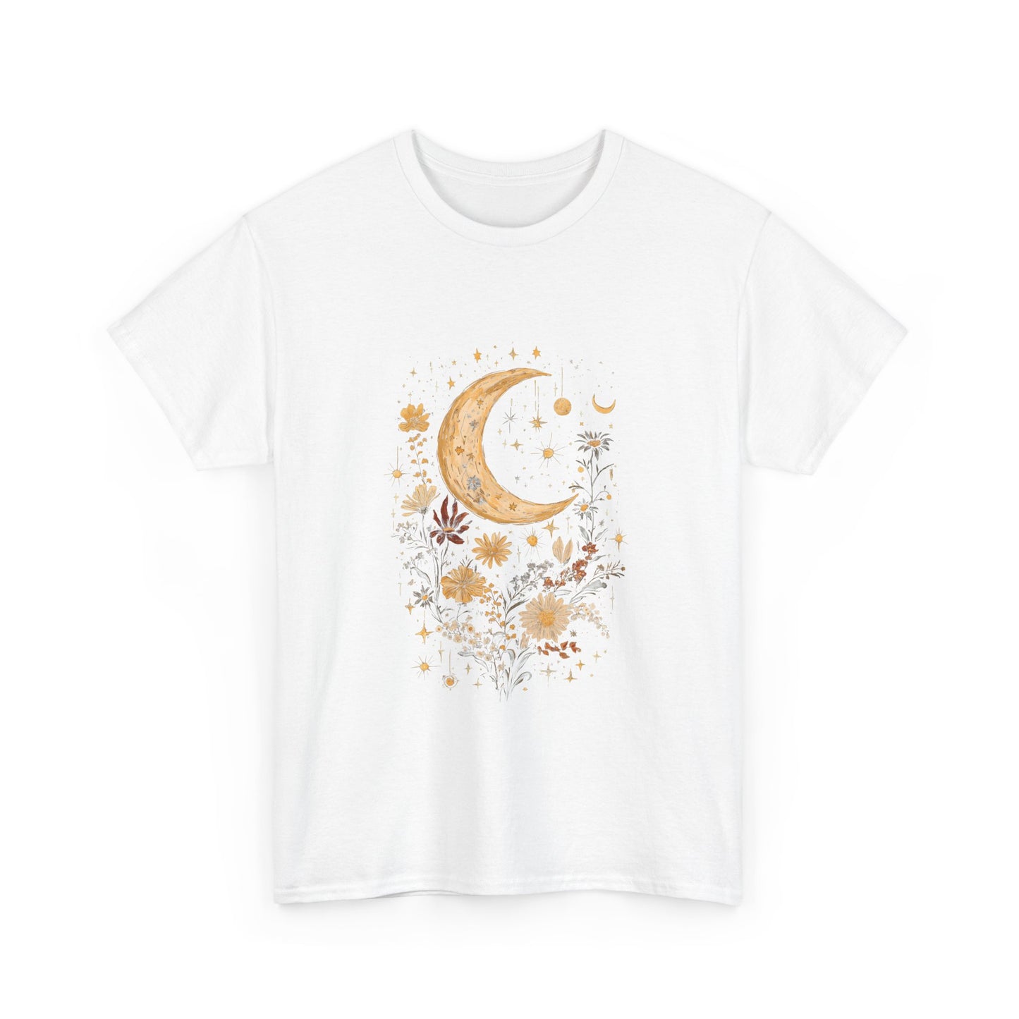 Celestial Floral T-Shirt - Unisex Heavy Cotton Tee