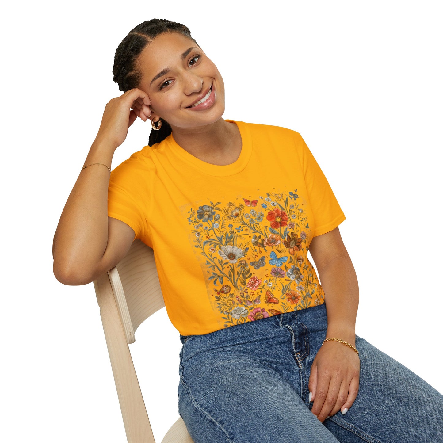 Wild Flower Butterfly T-Shirt