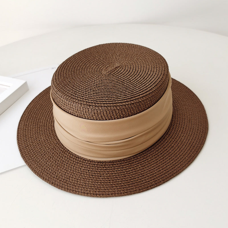 Flat Straw Woven Hat