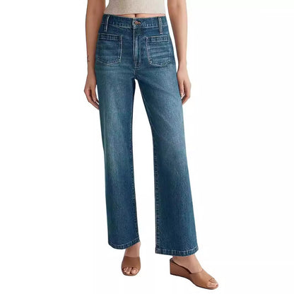 Washed Wide Leg Jeans