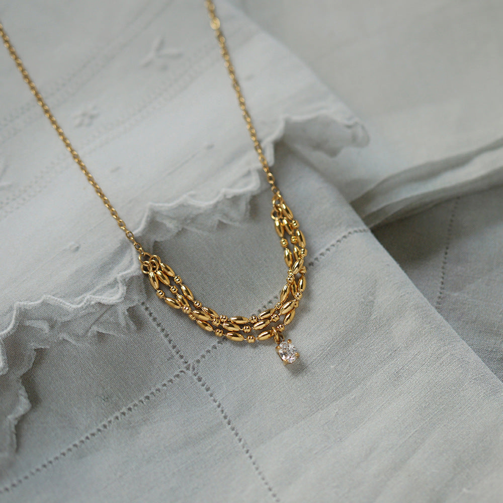 Titanium Steel Clavicle Necklace