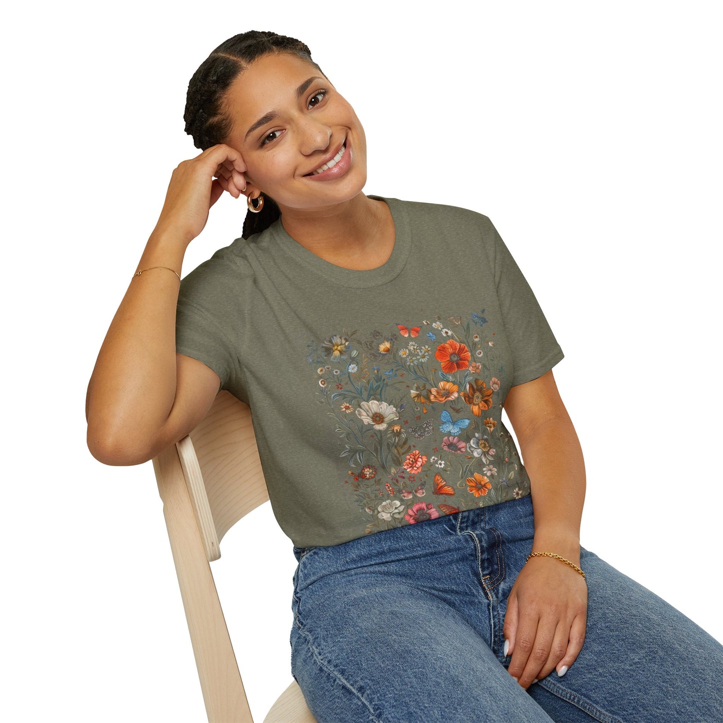 Wild Flower Butterfly T-Shirt