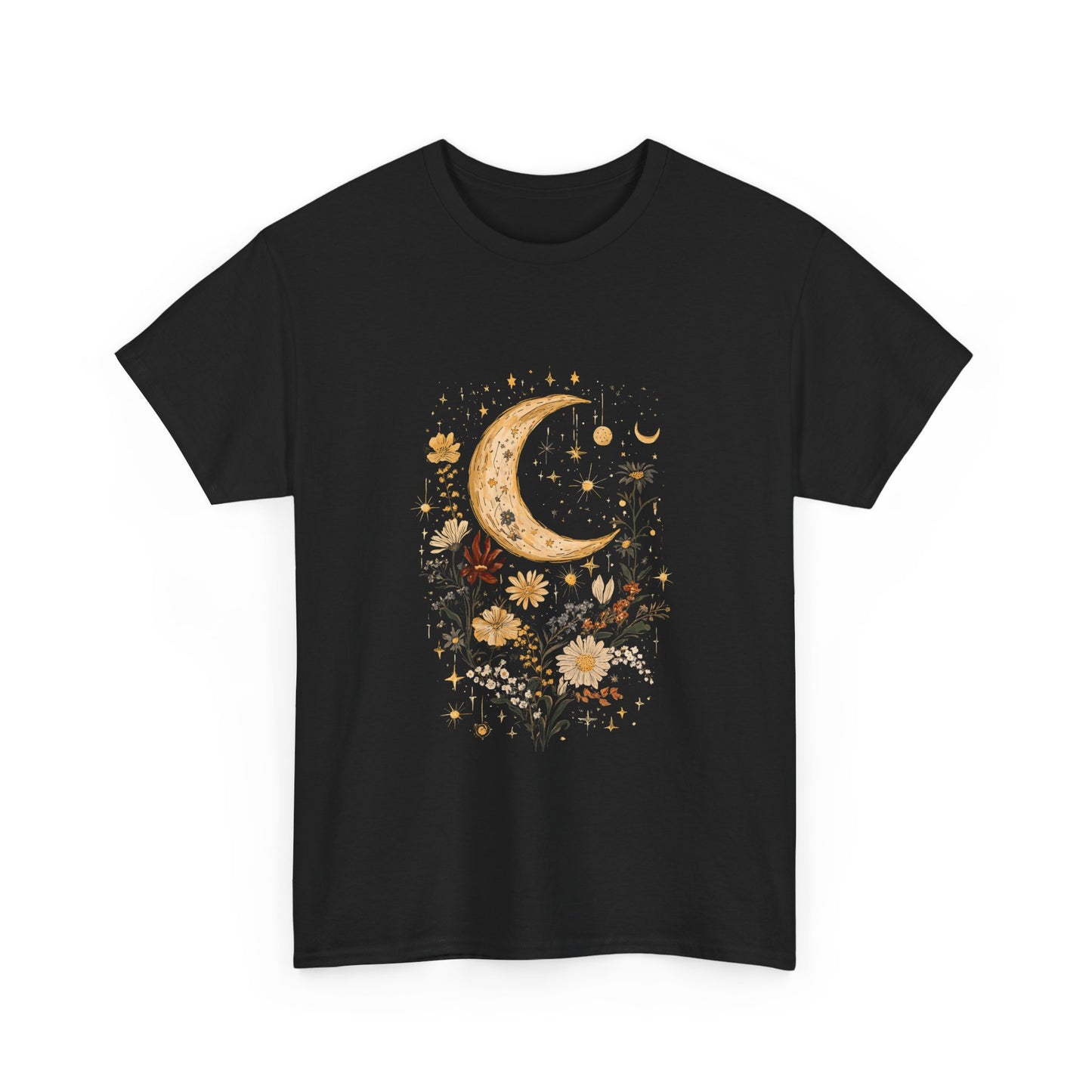 Celestial Floral T-Shirt - Unisex Heavy Cotton Tee