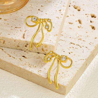 Sweet Bow Diamond Earrings